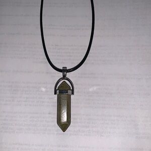 Crystal Necklace Gemstone Pendant Hexagonal